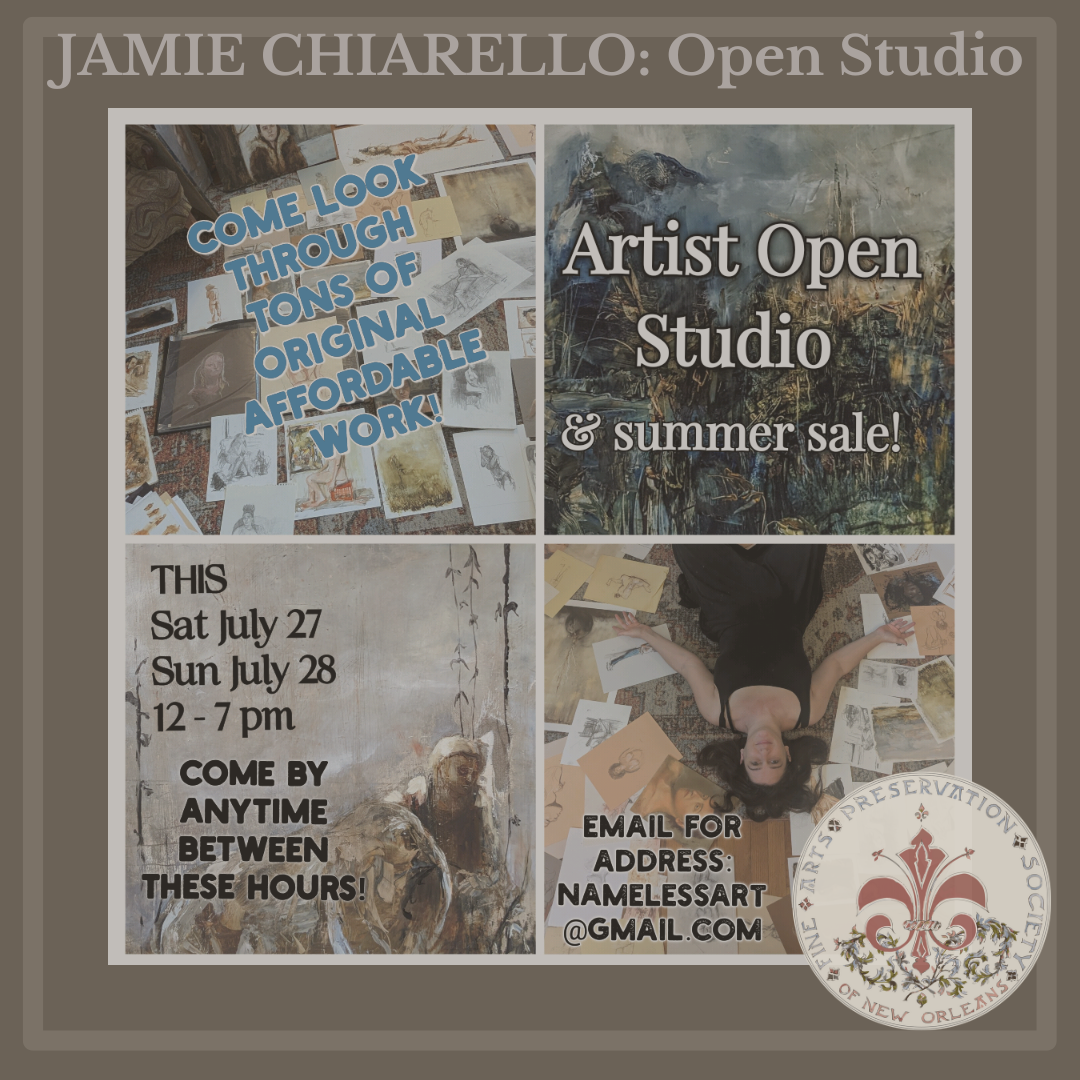 You are currently viewing Jamie Chiarello, (Featured Artist) Open Studio & Sale. July 27-28, 2024